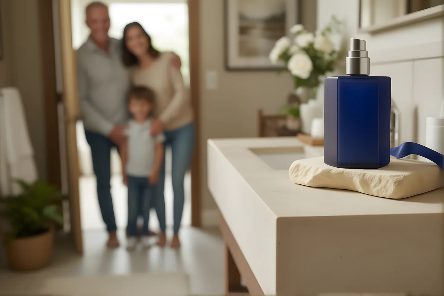 changed perspective — synthetic product-placement sequence